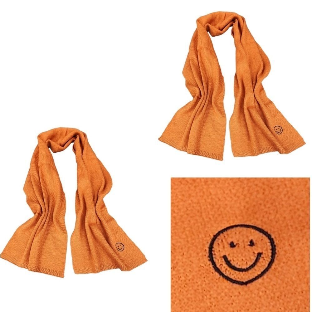 Smiley Face Scarf In Orange